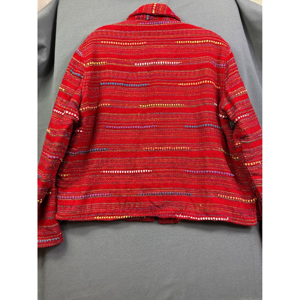 Coldwater Creek Red Patchwork Tapestry Jacket Wom… - image 12